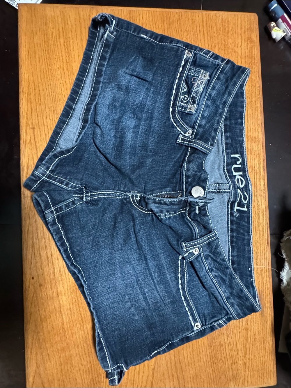 Rue21 Dark Blue Denim Cutoff Jean Shorts